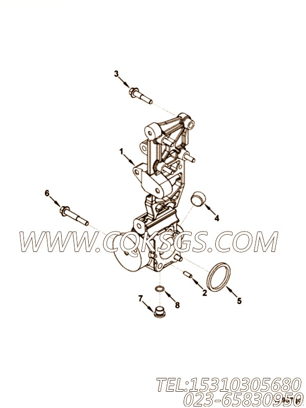 【进水连接】康明斯CUMMINS柴油机的5260168 进水连接