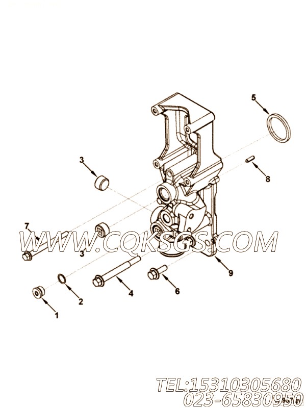 【进水连接】康明斯CUMMINS柴油机的5260973 进水连接