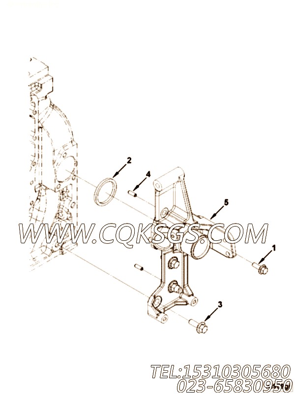 【进水连接】康明斯CUMMINS柴油机的5289717 进水连接