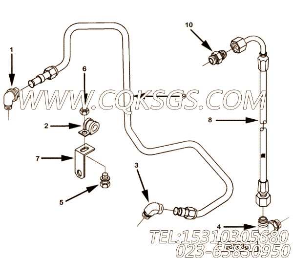 【外螺纹接头】康明斯CUMMINS柴油机的3059308 外螺纹接头