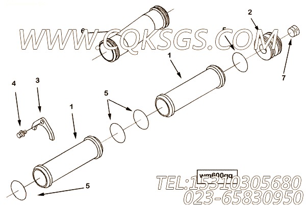 【Tube, Water Transfer】康明斯CUMMINS柴油机的3082162 Tube, Water Transfer