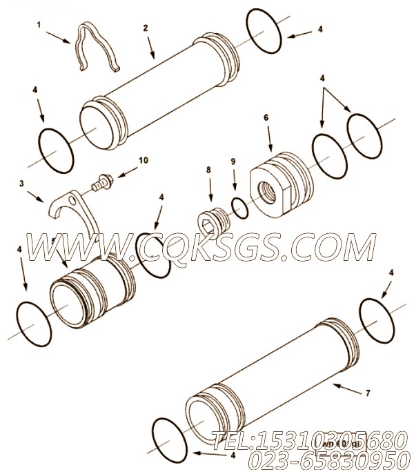 【Tube, Water Transfer】康明斯CUMMINS柴油机的3089395 Tube, Water Transfer