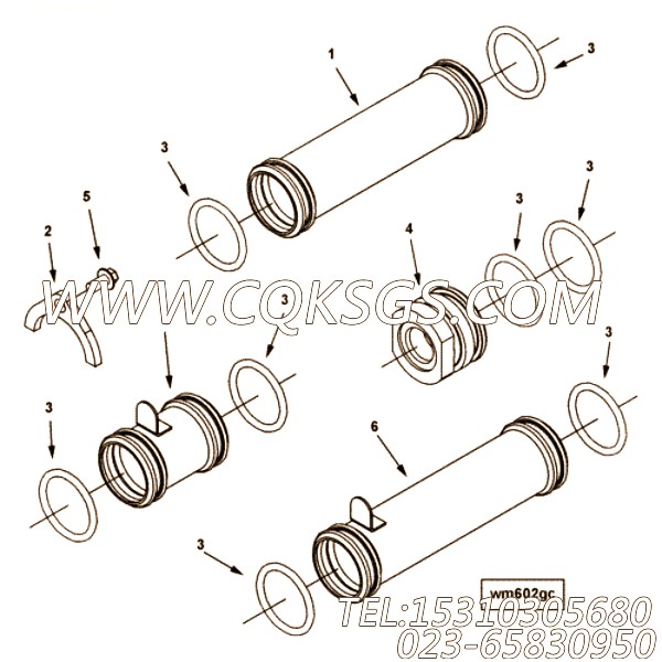 【Tube, Water Transfer】康明斯CUMMINS柴油机的4066117 Tube, Water Transfer