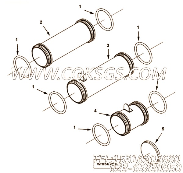 【Tube, Water Transfer】康明斯CUMMINS柴油机的3637224 Tube, Water Transfer