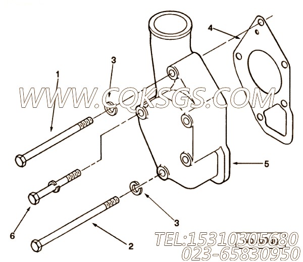 【恒温壳垫片】康明斯CUMMINS柴油机的102229 恒温壳垫片