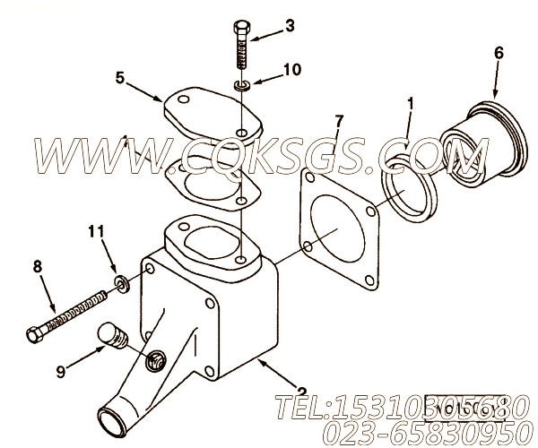 Gasket, Thermostat Housing