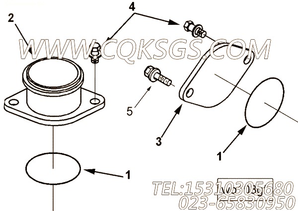 【出水口连接】康明斯CUMMINS柴油机的3086030 出水口连接