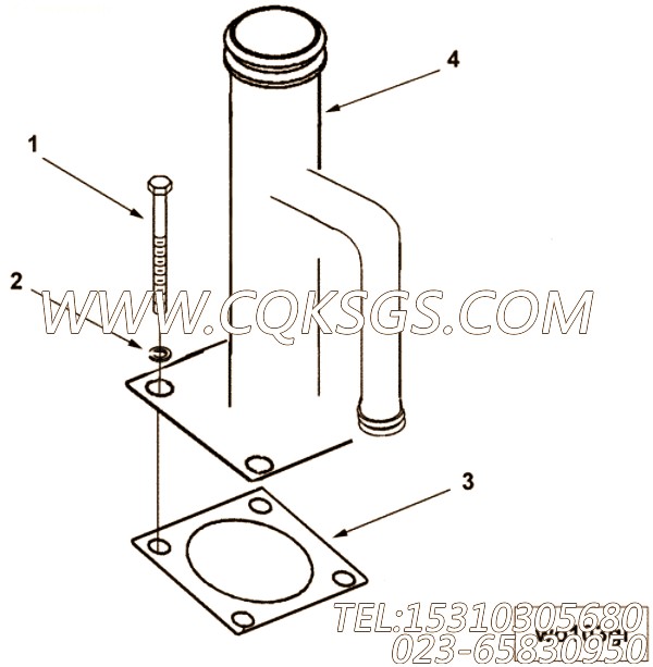 【恒温壳垫片】康明斯CUMMINS柴油机的108821 恒温壳垫片