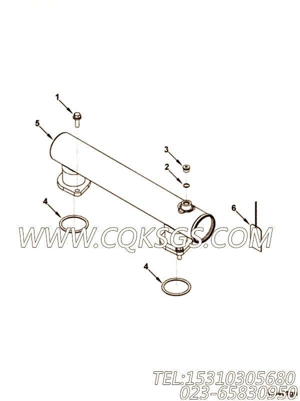 用于进口QSK19发动机出水接头