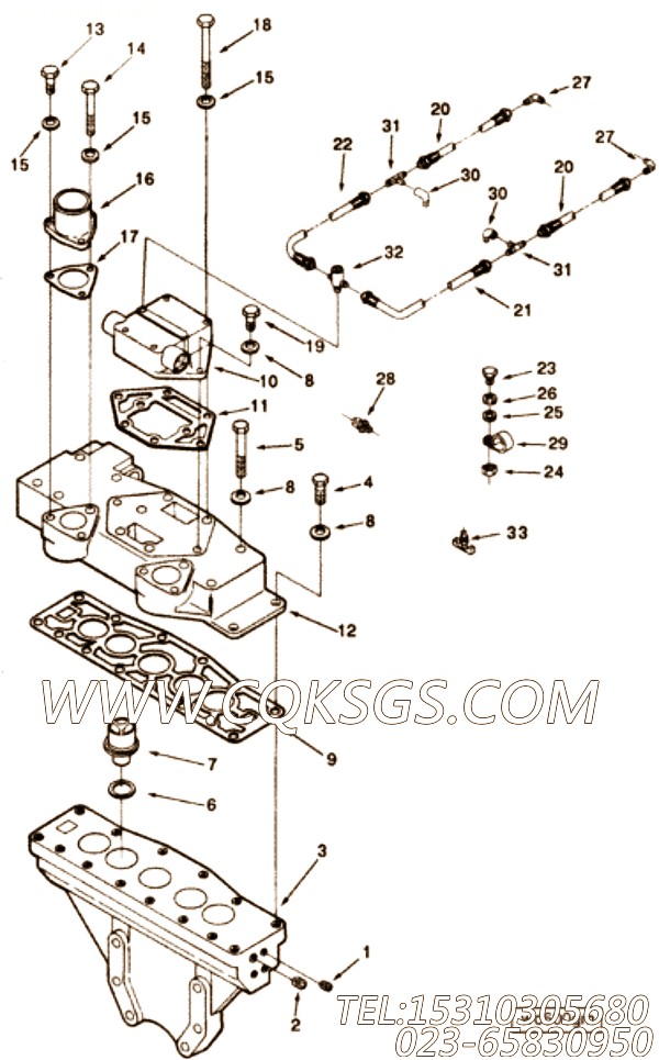 【调水连接】康明斯CUMMINS柴油机的3629196 调水连接