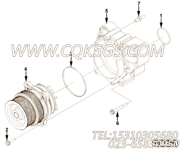 【水泵】康明斯CUMMINS柴油机的3687130 水泵