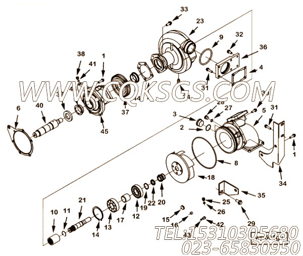 【水泵】康明斯CUMMINS柴油机的4089249NX 水泵