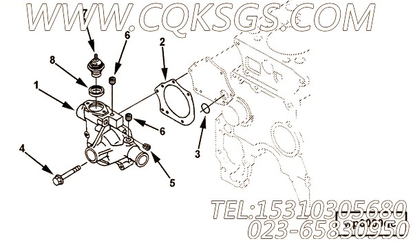 【水泵】康明斯CUMMINS柴油机的C6204611900 水泵