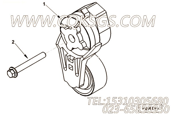【皮带张紧轮】康明斯CUMMINS柴油机的3935819 皮带张紧轮