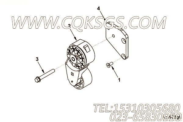 【皮带张紧轮支架】康明斯CUMMINS柴油机的3966782 皮带张紧轮支架