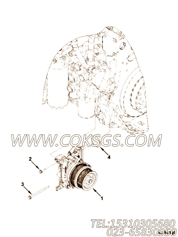 【水泵】康明斯CUMMINS柴油机的2870249 水泵