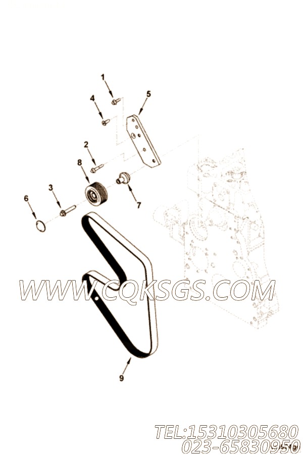 【V型棱皮带】康明斯CUMMINS柴油机的4933315 V型棱皮带