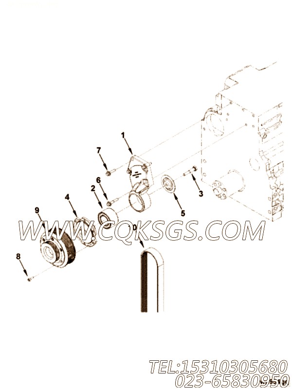 【Support, Fan】康明斯CUMMINS柴油机的2886362 Support, Fan