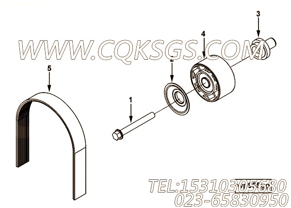 【V型棱皮带】康明斯CUMMINS柴油机的3978296 V型棱皮带