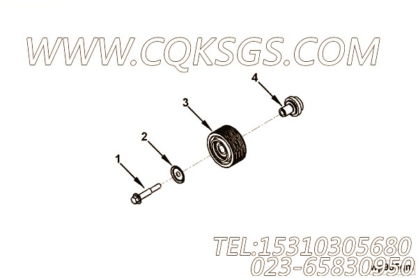【托辊轴】康明斯CUMMINS柴油机的4947594 托辊轴
