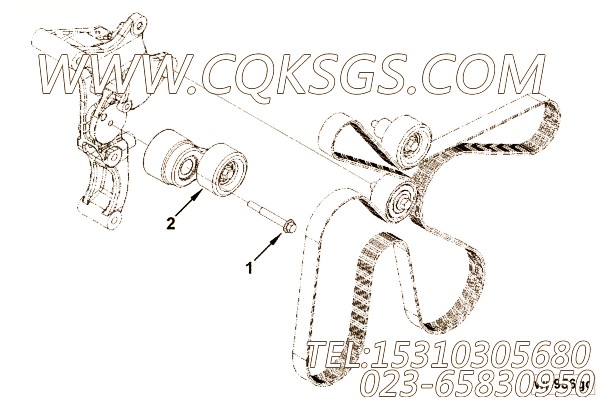 【皮带张紧轮】康明斯CUMMINS柴油机的5271282 皮带张紧轮