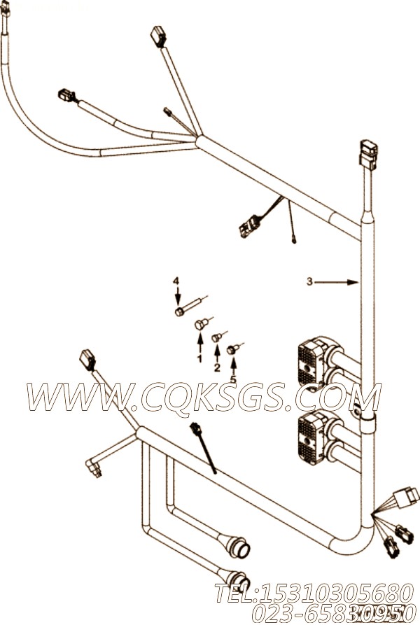 【ETR CNT MDL WRG线束】康明斯CUMMINS柴油机的2874908 ETR CNT MDL WRG线束