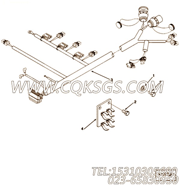 【线束】康明斯CUMMINS柴油机的3893915 线束