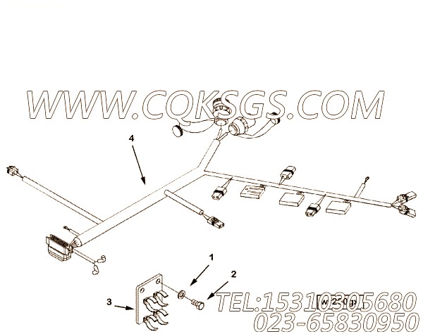 【线束】康明斯CUMMINS柴油机的4070697 线束