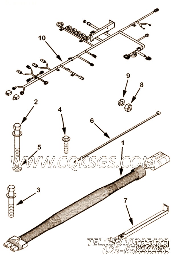 【线束】康明斯CUMMINS柴油机的3606753 线束