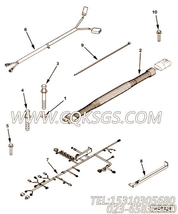 【线束】康明斯CUMMINS柴油机的3329056 线束