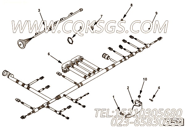 【ETR CNT MDL WRG线束】康明斯CUMMINS柴油机的4004499 ETR CNT MDL WRG线束