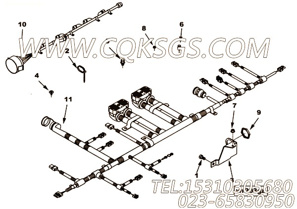 【ETR CNT MDL WRG线束】康明斯CUMMINS柴油机的4083250 ETR CNT MDL WRG线束