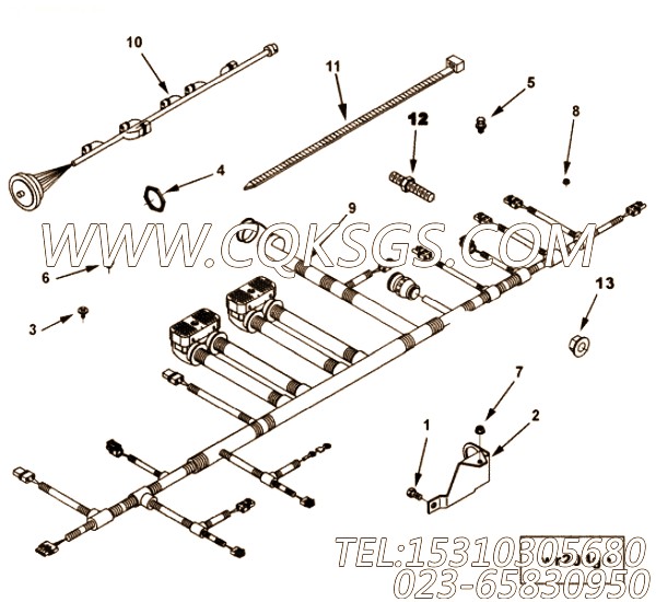 【ETR CNT MDL WRG线束】康明斯CUMMINS柴油机的4059814 ETR CNT MDL WRG线束