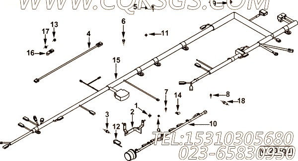 【线束】康明斯CUMMINS柴油机的4926073 线束