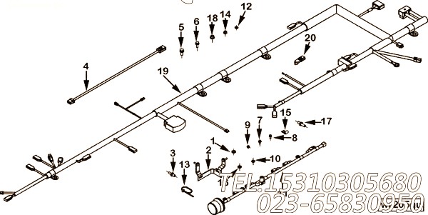 【线束】康明斯CUMMINS柴油机的4962470 线束