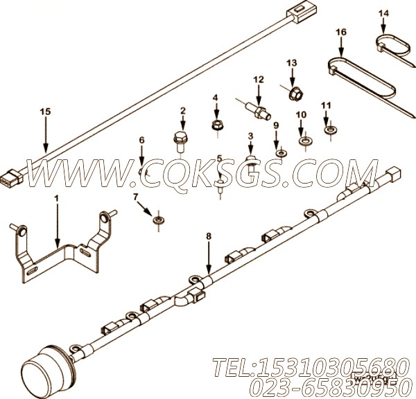 【ETR CNT MDL WRG线束】康明斯CUMMINS柴油机的4966445 ETR CNT MDL WRG线束