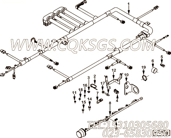 【线束】康明斯CUMMINS柴油机的2864482 线束
