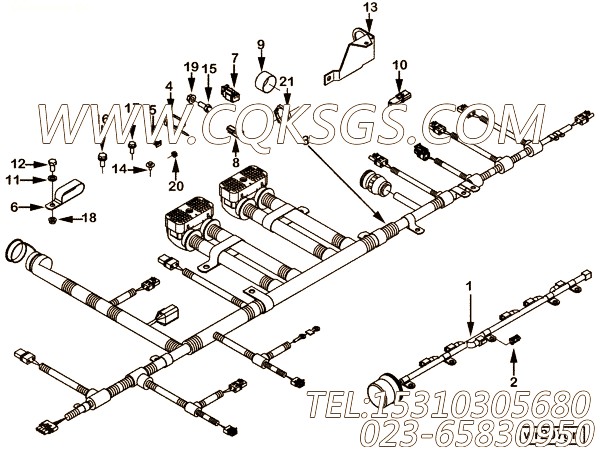 【ETR CNT MDL WRG线束】康明斯CUMMINS柴油机的2864513 ETR CNT MDL WRG线束