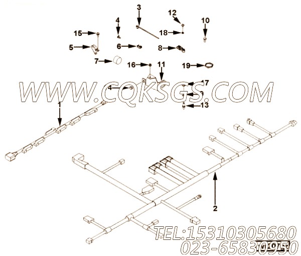 【ETR CNT MDL WRG线束】康明斯CUMMINS柴油机的2864510 ETR CNT MDL WRG线束