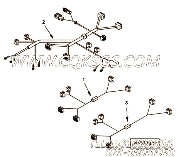【线束】康明斯CUMMINS柴油机的3348833 线束
