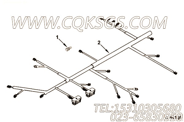 【ETR CNT MDL WRG线束】康明斯CUMMINS柴油机的4959321 ETR CNT MDL WRG线束