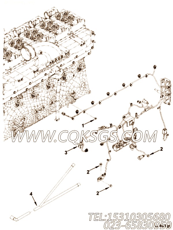 【ETR CNT MDL WRG线束】康明斯CUMMINS柴油机的4969189 ETR CNT MDL WRG线束