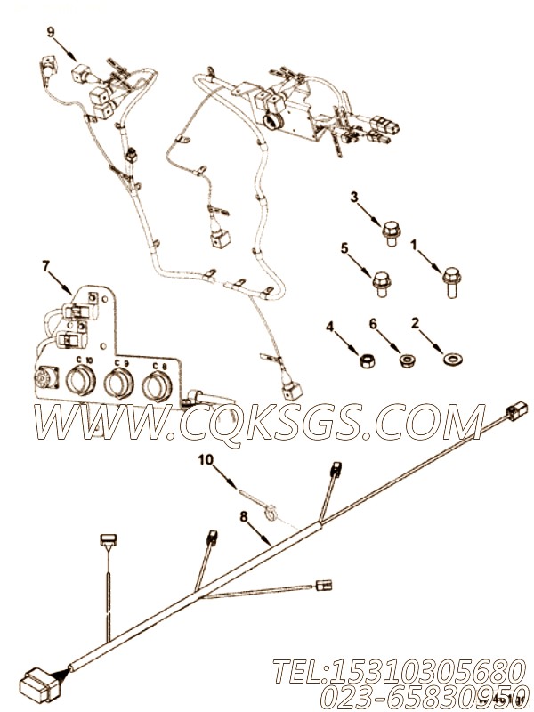 【ETR CNT MDL WRG线束】康明斯CUMMINS柴油机的2873266 ETR CNT MDL WRG线束