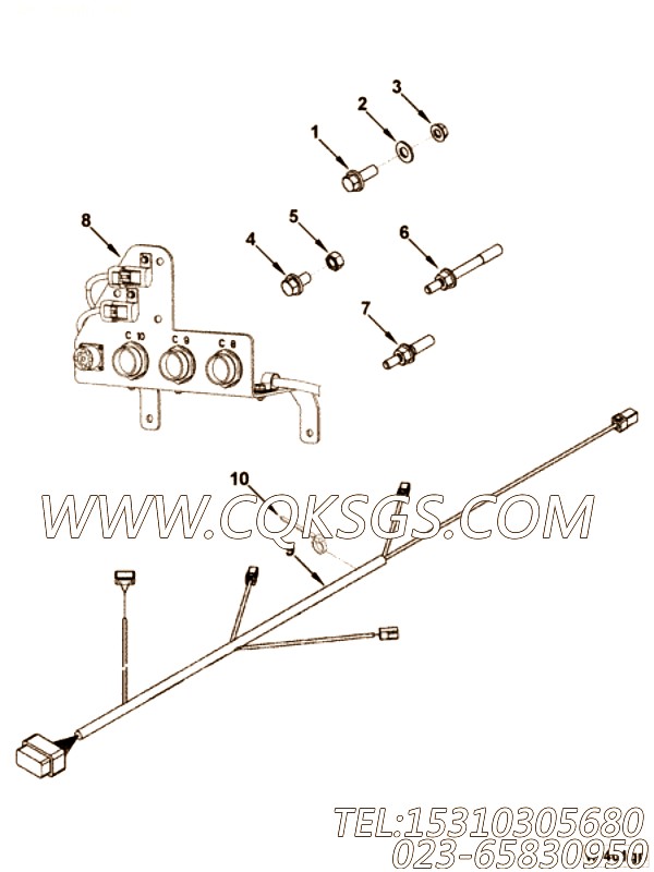 【ETR CNT MDL WRG线束】康明斯CUMMINS柴油机的4978600 ETR CNT MDL WRG线束