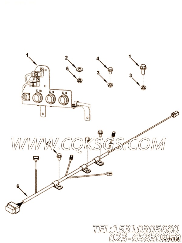 【线束】康明斯CUMMINS柴油机的4970888 线束