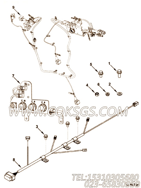【线束】康明斯CUMMINS柴油机的4966997 线束