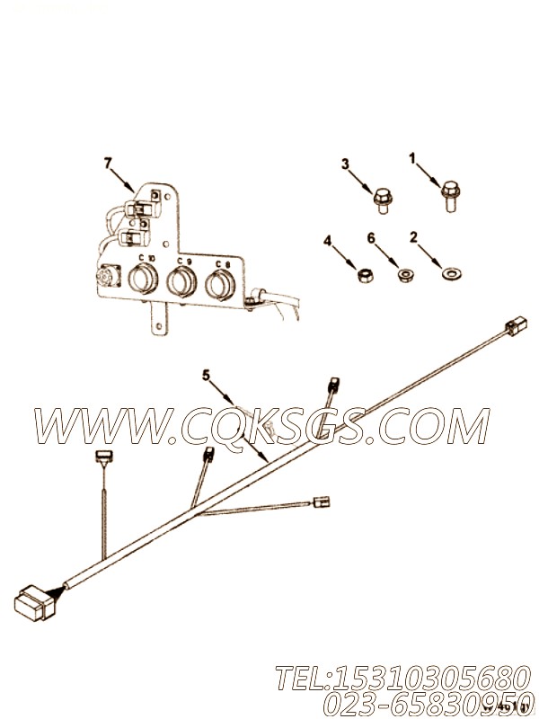 【ETR CNT MDL WRG线束】康明斯CUMMINS柴油机的2867065 ETR CNT MDL WRG线束