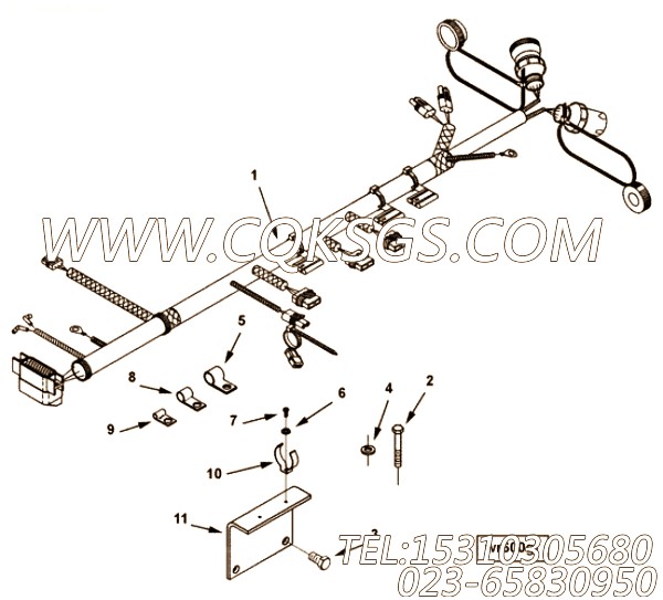 【接线支撑】康明斯CUMMINS柴油机的3627719 接线支撑
