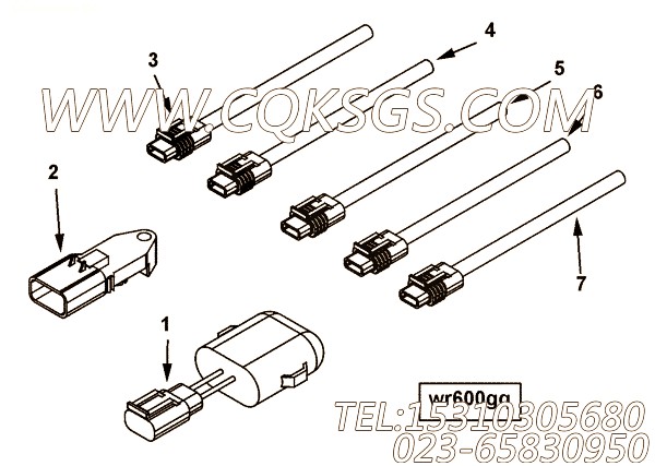 【ETR CNT MDL WRG线束】康明斯CUMMINS柴油机的4927575 ETR CNT MDL WRG线束