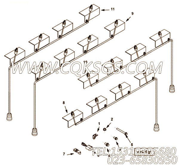 【ETR CNT MDL WRG线束】康明斯CUMMINS柴油机的4927636 ETR CNT MDL WRG线束